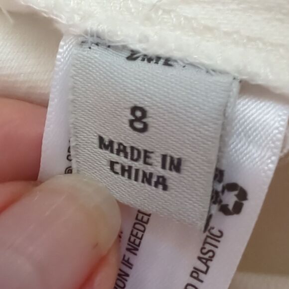 White Denim Ankle Pants Size 8 - Picture 4 of 5